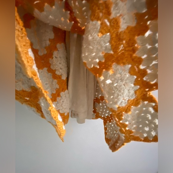 Anthropologie Maeve Sleeveless Crochet Mini Dress XS new with tag nwt orange - Picture 7 of 8